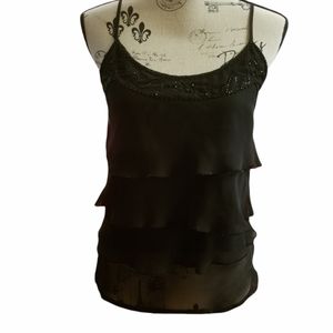 Razzle dazzle Sheer. Top black. M